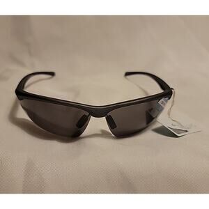 Piranha Mens Wrap Sunglasses Style # 80295 Charcoal Semi-Frameless